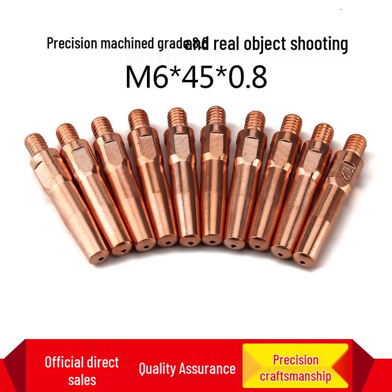MIG Welder Contact Tip for Gas Shielded CO2 Gun - 0.8/1.0/1.2 Feed Wire