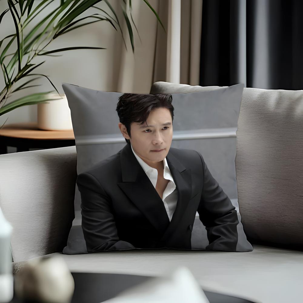Viral Llee Byung Hunful Cushion Cover Antidustmite Pillowcase Invisible Zipper Silky Short Plush Sofa Cushion Cover