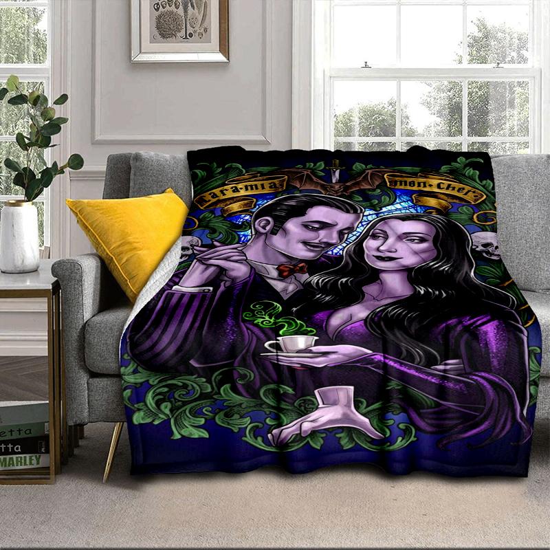 Gothic Adams Blanket Flannel Blanket for bed, sofa, Camping, Hiking, Picnic Essentials, gift for family Fan gifts