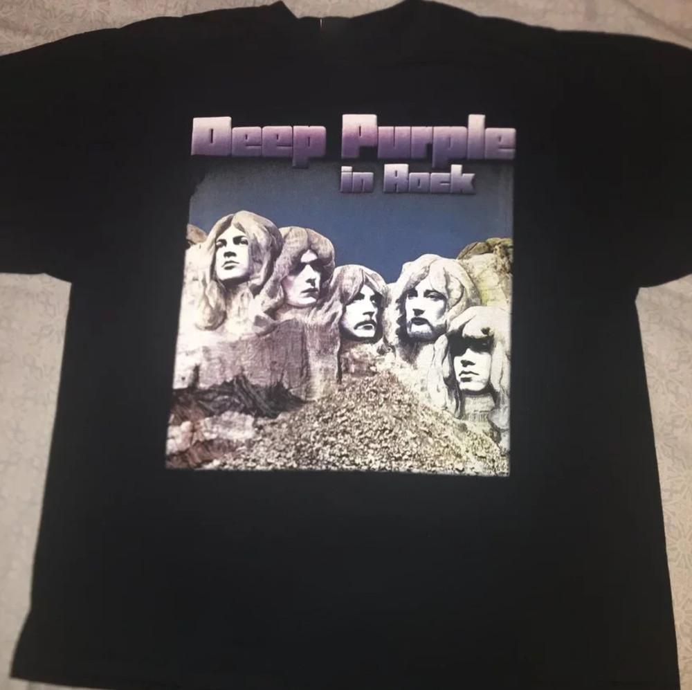 Винтажная темно-фиолетовая футболка с принтом Rock Все размеры от S до 5XL NZ122 БЕСПЛАТНАЯ ДОСТАВКА Унисекс футболка S