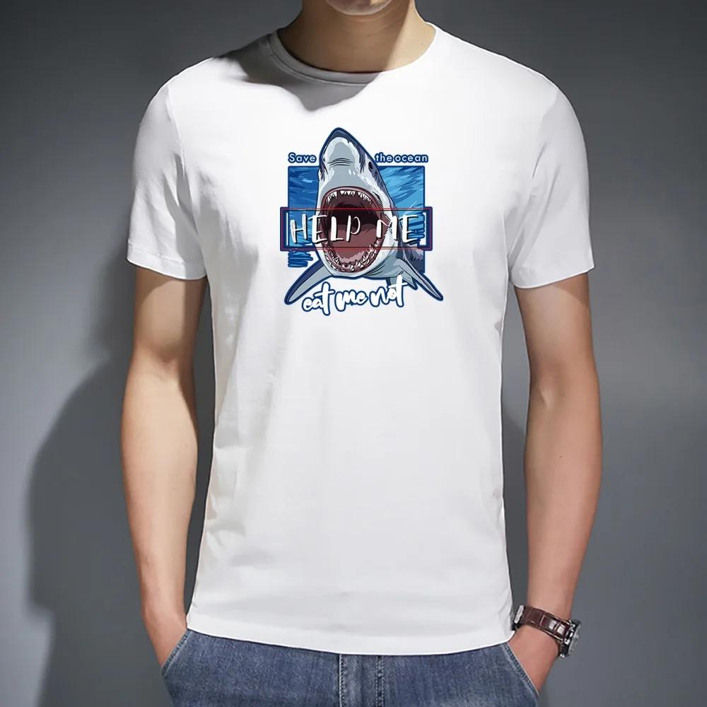Men T Shirt Harajuku Fashion T-shirts 2022 Summer Male Casual Short Sleeve Tops Tee Printed Clothing Trend Wild Loose Streetwear