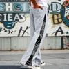 Mens American Hip Hop High Street Loose Paisley Straight Leg Casual Sweatpants