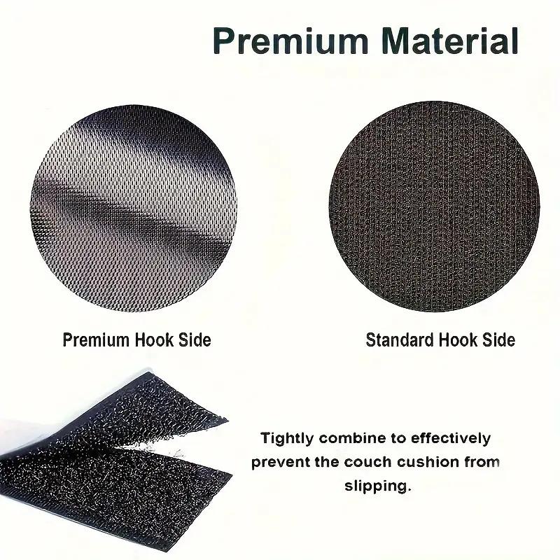 1Pair 1/2/3meters Nylon Couch Cushion Non-Slip Grip Tape Adhesive Hook and Loop Strips for Fabric Outdoor Patio Cush