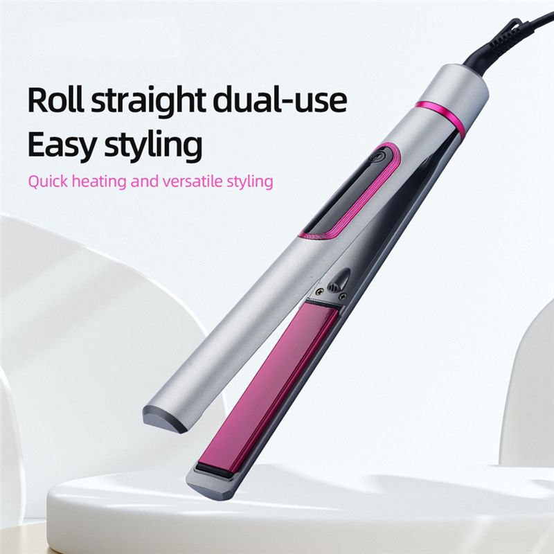 A04V 2 In 1 Hair Straightener And Curler For Styling Flat Iron Hairdressing Tools