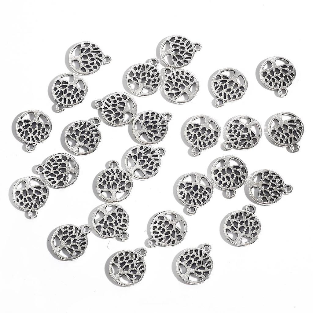 Alloy Hollow Tree Shape Accessories For Jewelry Component Making DIY Necklace Bracelet Charm Decoration
