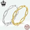 Avle European & American Hot-Selling S925 Sterling Silver Platinum-Plated Hollow Fashion Ring Bracelet for Women