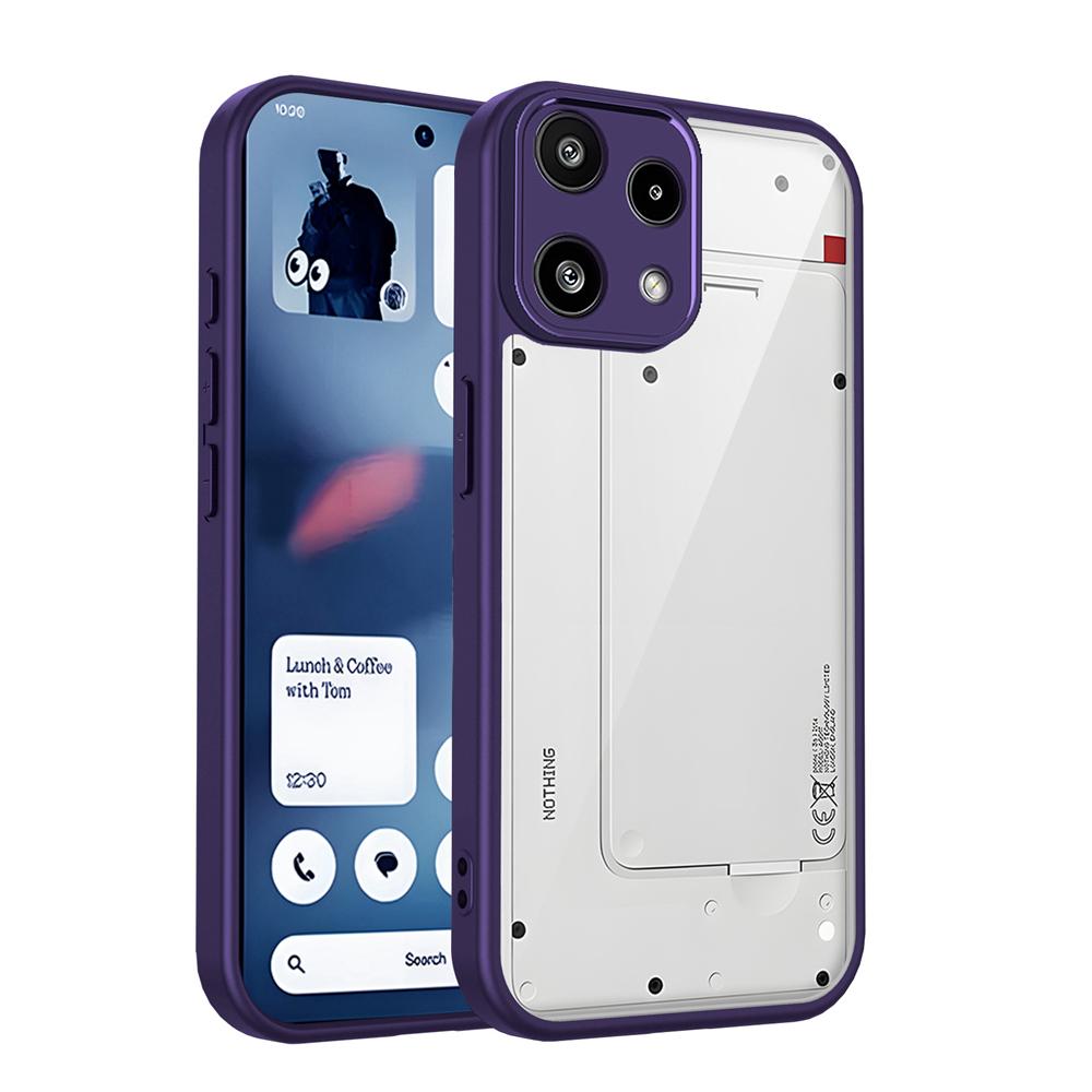 KEYSION Transparente Handyhülle für Nothing Phone 3A Lite Weiches Silikon+PC Klar Stoßfest Handy Rückseite für Nothing 3A Lite