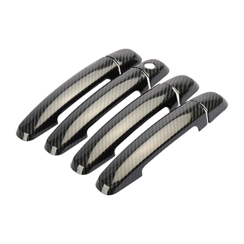 Car Decoration Door Handle Cover For Suzuki Swift 2005-2017 Carbon Fiber Silver Cars Accessories Styling Upgrade Modify A Car