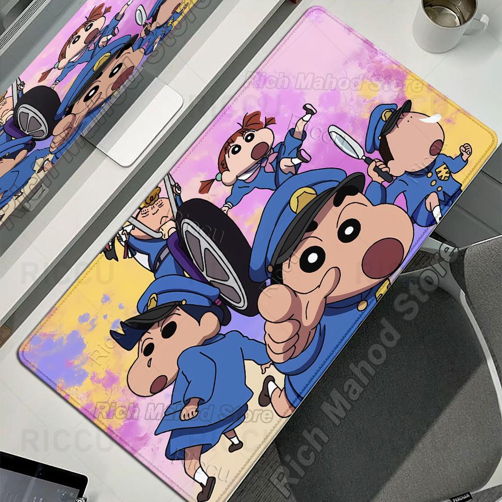 Anime Kawaii C-Crayon Shin-chan Pattern Mouse Pad Cute Cartoon Nonslip Rug Gaming Table Laptop Computer Keyboard Large Desk Mats