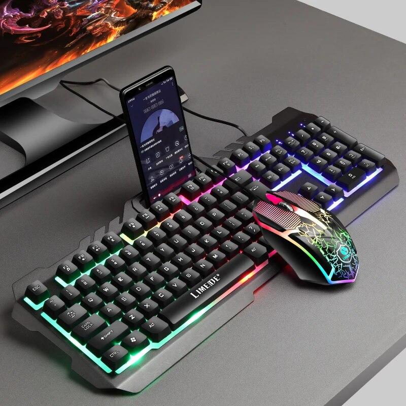 Gaming Keyboard and Mouse Wired Keyboard with Backlight Keyboard Gamer Kit Silent Gaming Mouse Set For PC Laptop