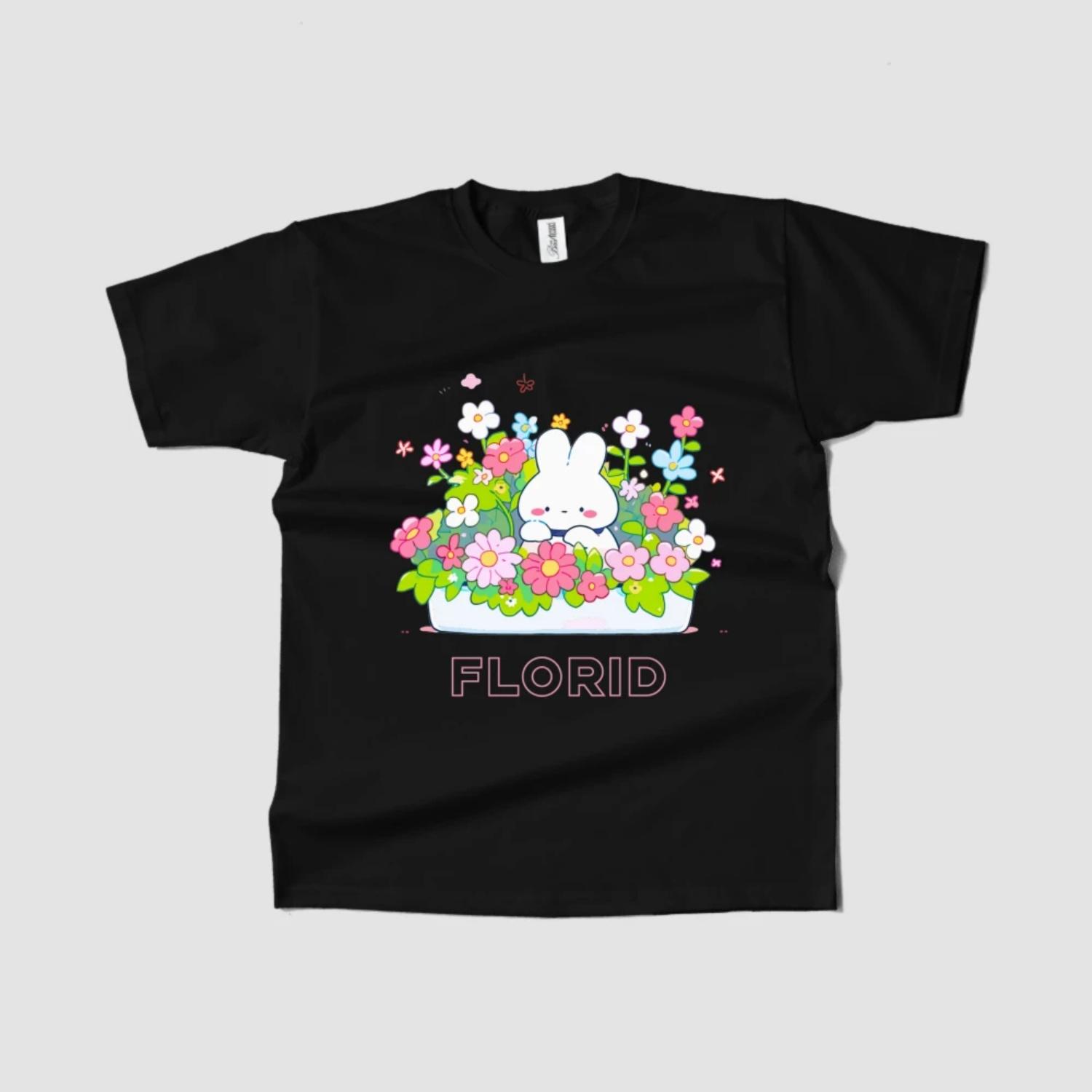 

Women s T-Shirt Short Sleeve Round Neck Summer Spring Cute Bunny Graphic Tee Trendy 2023 Fast Ship S чёрный