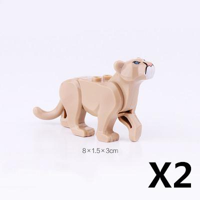 MOC Medieval Building Blocks Figure Accessories Zoo African Elephant Camel Deer Wolf Crocodile Warhorse Mini Brick Toy Gift R058