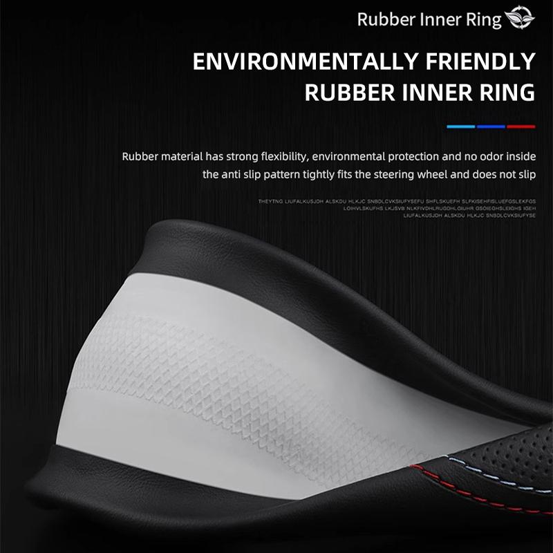 ANC1 For Tesla Model 3 Y S X 2017 2018 2019 2020 2021 2022 2023 2024 Car Steering Wheel Cover PU Leather Non-slip Auto Accessories