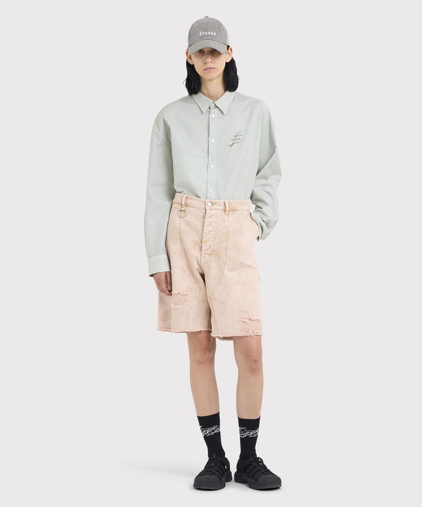 Ettwideuseutyudio (U) Friche Trousers Denim Dyed Sand