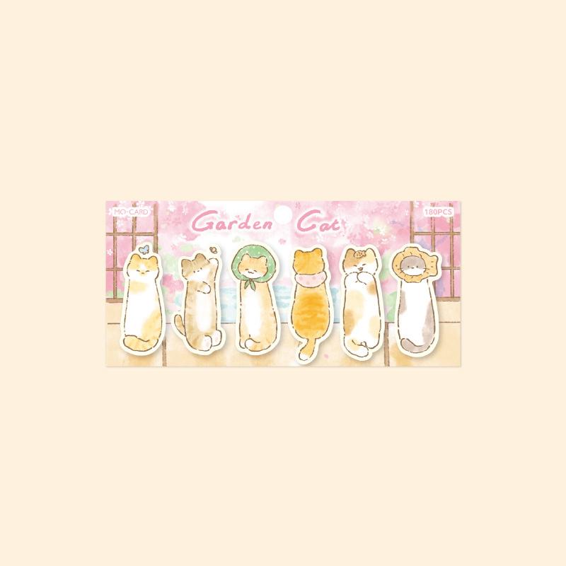 180Sheets Cute  Cat Index Sticky Notes Cartoon Special-Shaped Sticky Note Creative N Times Sticky Note School Supplies