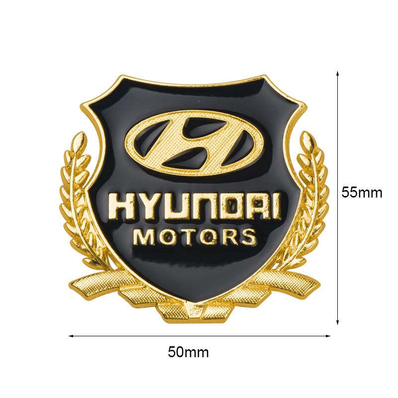 3D Metal Styling Car Decal Car Badge Tail Badge Decorative Sticker Fender Emblem For Hyundai Genesis I10 I20 I30 I40 IX20 IX35 XX5