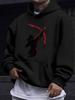 American/European Style unisex Autumn/Winter Printed Hoodie Long-Sleeve Sweatshirt, Archery Figure Silhouette Hooded Print Sweatshirt, Wild Trendy Sty