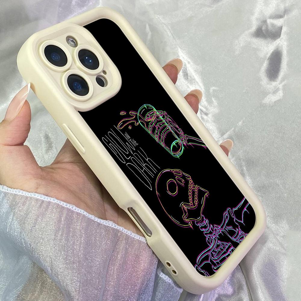 JT507 Spooky Neon Art Print for iPhone 17 16 15 14 Pro Max Samsung S26 S25 Ultra A17 A07 A56 A16 A06 A05 Xiaomi 15T Redmi 15c 14C Soft Case