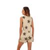 Women Summer Fashion Star Print O-neck Sleeveless Shorts Plus Size Casual Home Suit