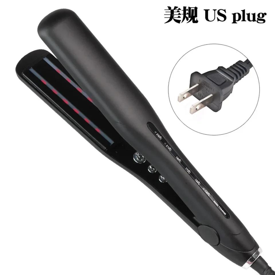 High Quality Infrared Hair Care Splint Massage Does Not Hurt Hair Straightener Barbershop Special Straight Curl Dual-use