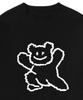 GRAVER [Unisex] Big Line Bear Smile Sweatshirt_Black