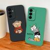 For Samsung Galaxy A37 A57 A17 A07 Phone Case Cute Astronaut Smooth Liquid Silicone Full Coverage Anti Drop Soft Durable Bumper