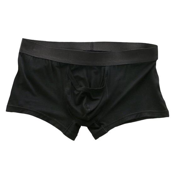 Mid-Rise Elastic Waistline Men Panties Simple Patchwork Color U Convex Shorts Briefs