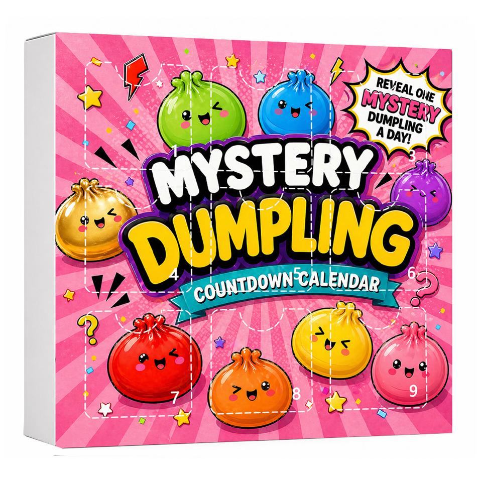 New 9 Day Boxed Mysterious Steamed Bun Fidget Squeeze Adults Stress Relief Toy 0.78Inx1.37In Countdown Calendar Blind Box