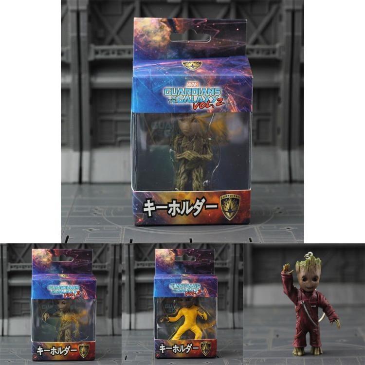 Guardians Of The Galaxy Baby Groot Hand Pvc Key Chain Figurine With Retail Box