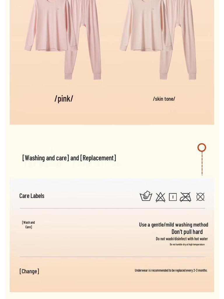 MiiOW 10A Antibacterial Anti-Mite 100% Cotton Thermal Underwear Set