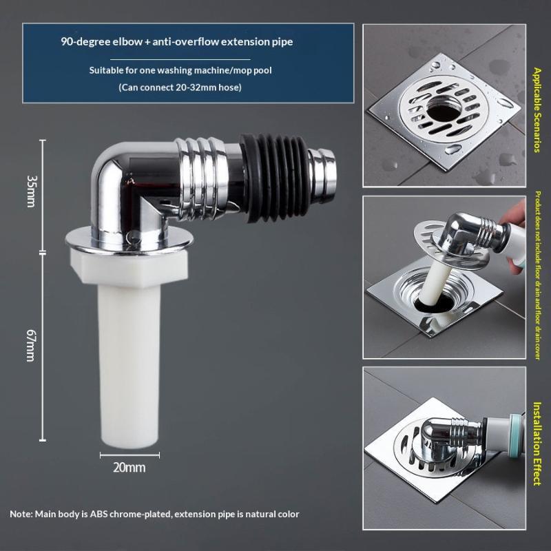 Durable Abs Floor Drain Cover Insect Control Odor Prevention Pipe Connector Bathroom Wash Machine Toilet Sewer