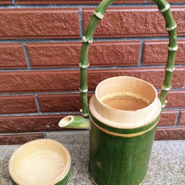 Handmade Bamboo Tea Set: Teapot & 3 Tea Cups
