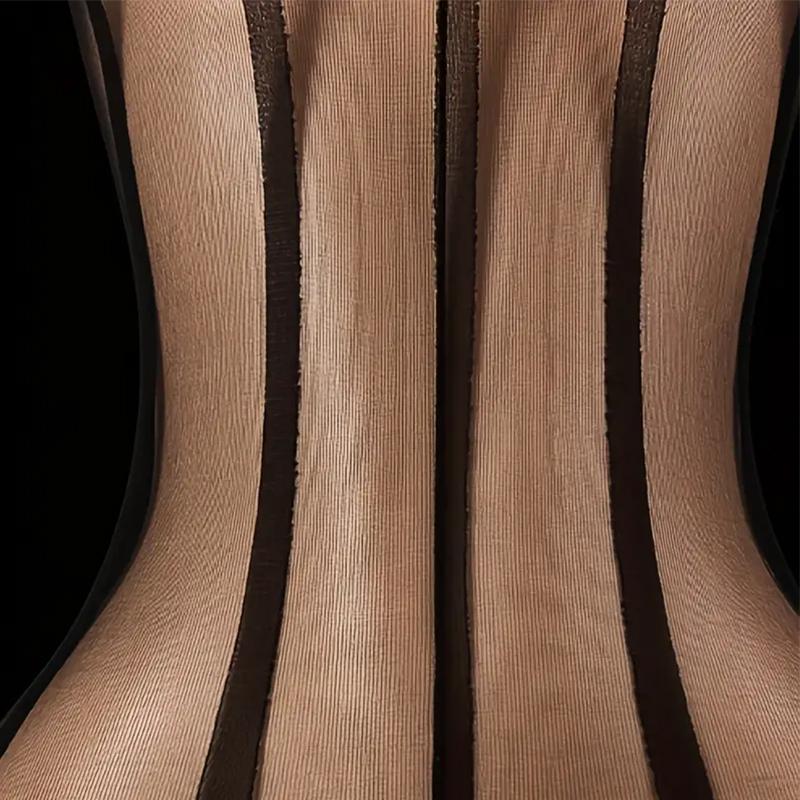Sexy One Piece Crotchless Backless Transparent Black Striped Socks Sex Exotic Bodysuit Lingerie  Bodystocking Erotic Costumes