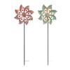 Creative Wind Spinners Rotating Flower Pinwheel Crafts Double Windmill Sculpture  Yard
