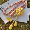 Mobile Phone Lanyard, Crossbody Can Be Carried, Female, Long, Ins Style, Flower Hand Woven Rope, Sturdy and Durable, Outdoor Anti Loss Rope