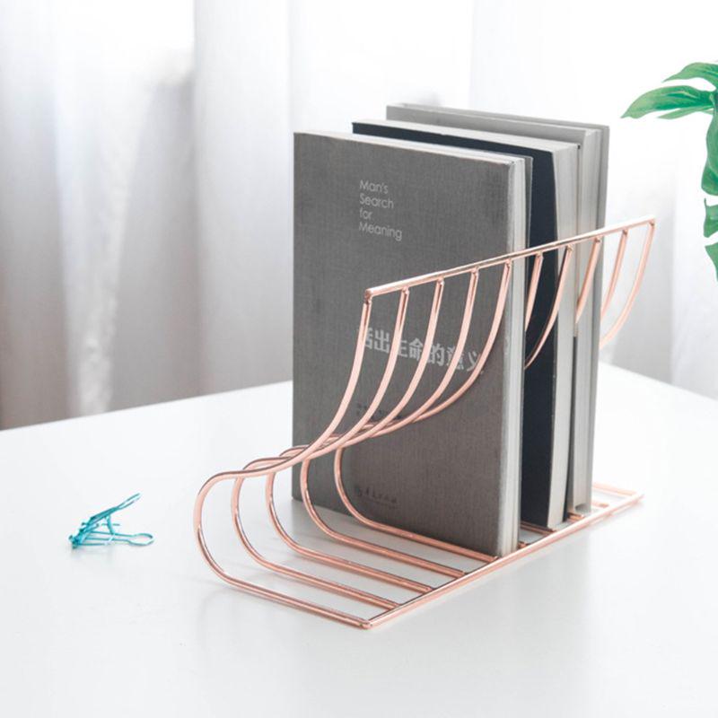 10 Fächer Aktenregal Bücherständer Buchstütze Schmiedeeisen Organizer Büro Zuhause