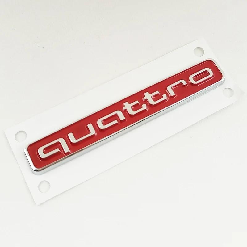 1Pc 95mm 3D ABS Quattro Car Rear Trunk Badge Side Emblem Sticker For A3 A4 A5 A6 A7 A1 A2 Q3 Q5 Q7 S3 S4 S5 S6 Quattro Accessories