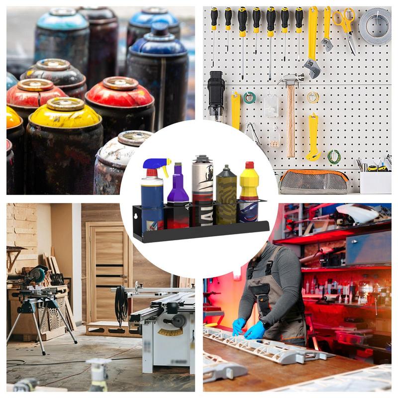 Spray Can Organizer Tool Organizer Steel Shelf Storage Rack For Paint Bottle Can Organization Storage Paint Can Holder For