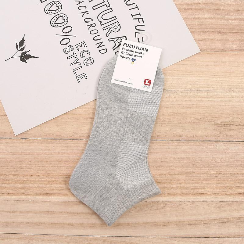 

Женские весенне-летние спортивные дышащие сетчатые короткие хлопковые носки 1 pair серый