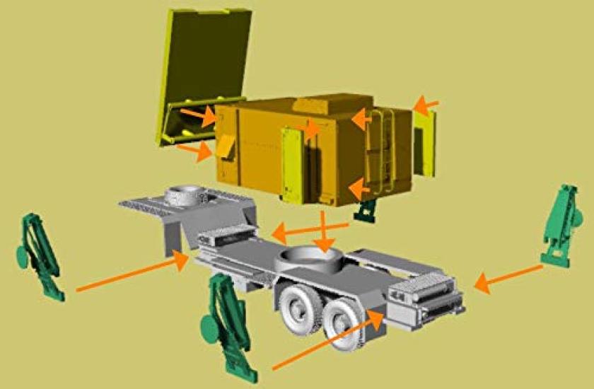 Kamiya Model USA Patriot Air Defense Missile Radar Resin Kit 1/144 MIM-104F (PAC-3)