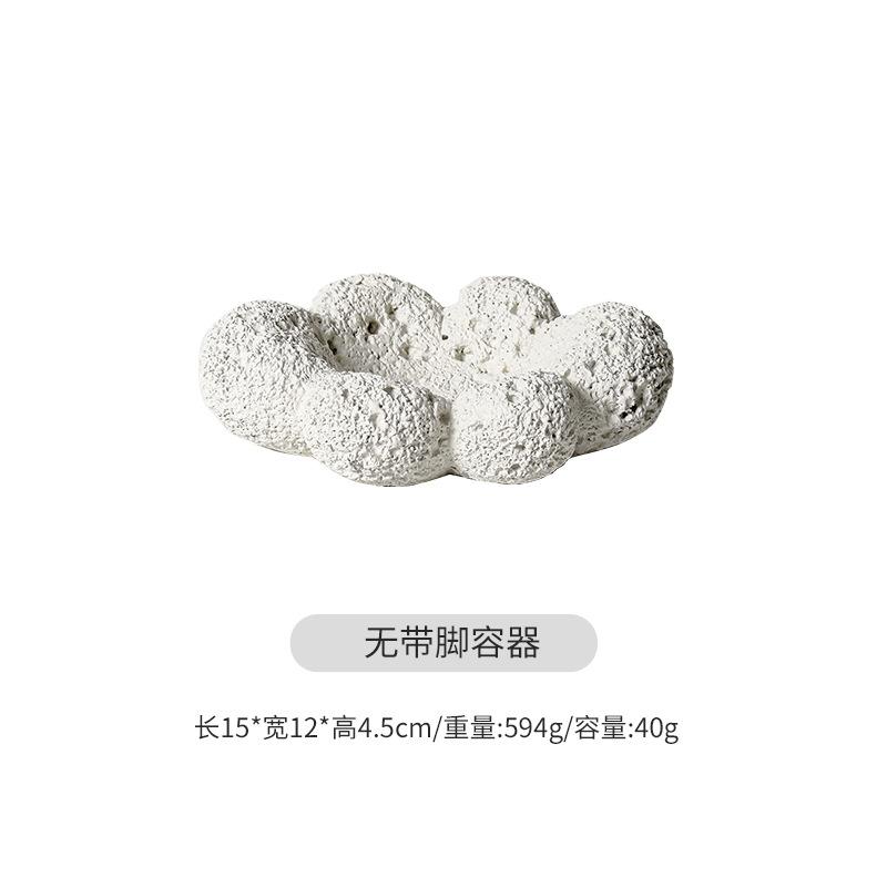 

Creative Flameless Aromatherapy Cup Cement Cloud Diffuser Stone Essential Oil Storage Container High-foot Romantic Fragrance Jar
