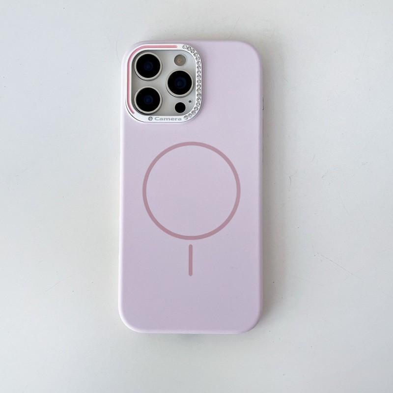 

Ins Diamond Studded Liquid Silicone Suitable Apple 16 Phone Case Fine Circle Magnetic Attraction Advanced Sensing IPhone 15 Protective Cover iPhone 16 PRO