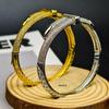 Electroplated Gold Nail Bracelet Ring with Zircon - Original 2025 Summer Jewelry Design