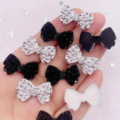 Harz Schleife Flatback Strasssteine DIY Basteln und Hochzeit Haarschmuck Handy Patch Haarspange Ohrringe Halskette