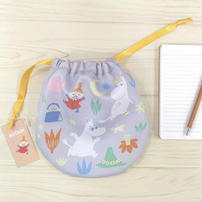 Gakken Stayful Moomin Drawstring Pouch Minna H13064 200x200mm