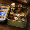 Religious Home Decoration Hanukkah Miniature Diorama Scene Box, 3D Printed Pocket Figurine Set with Decorations Storage Case, Menorah Micro