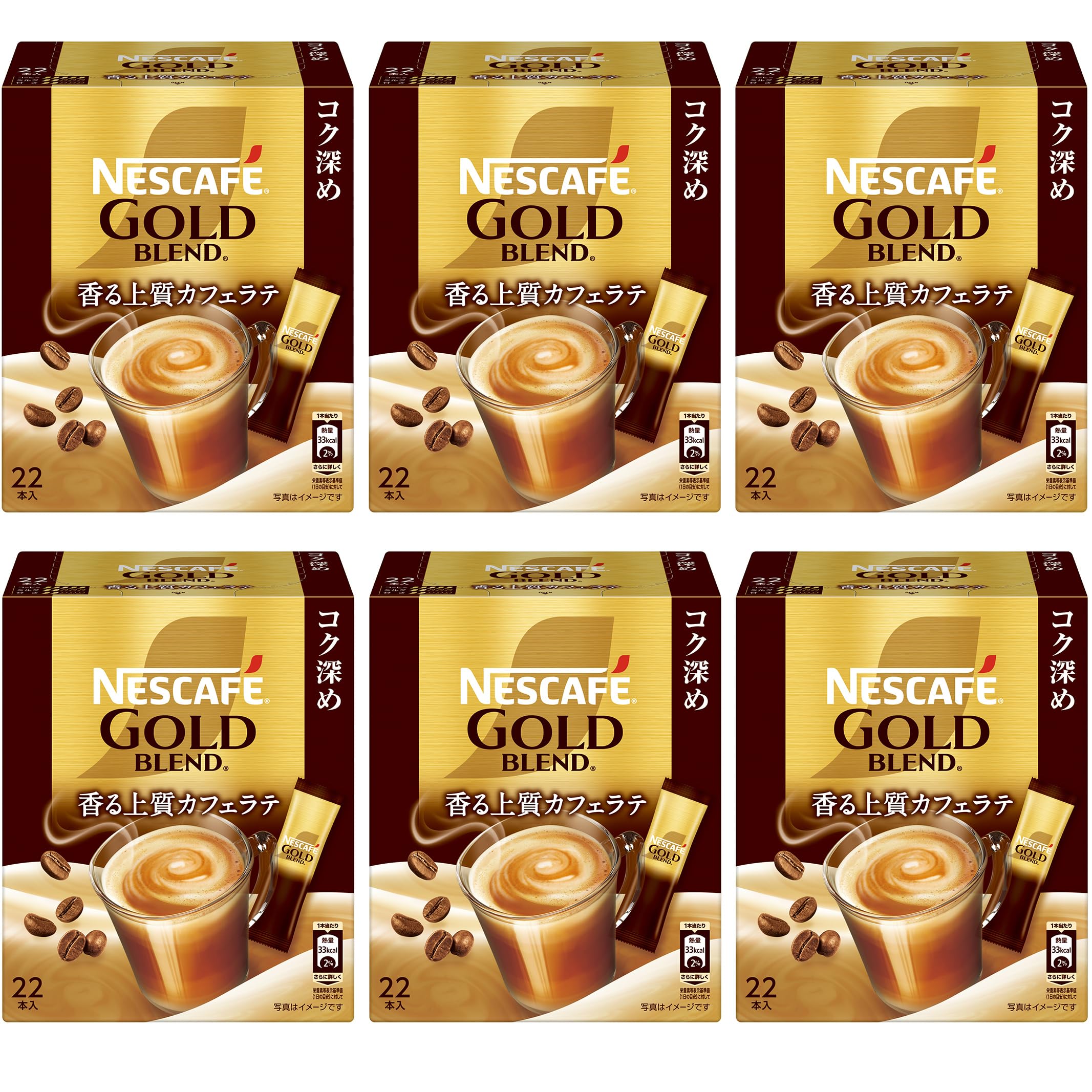

Кофе Nescafe Gold Blend Deep Rich в стиках 22P x 6 коробок [Кафе Латте]