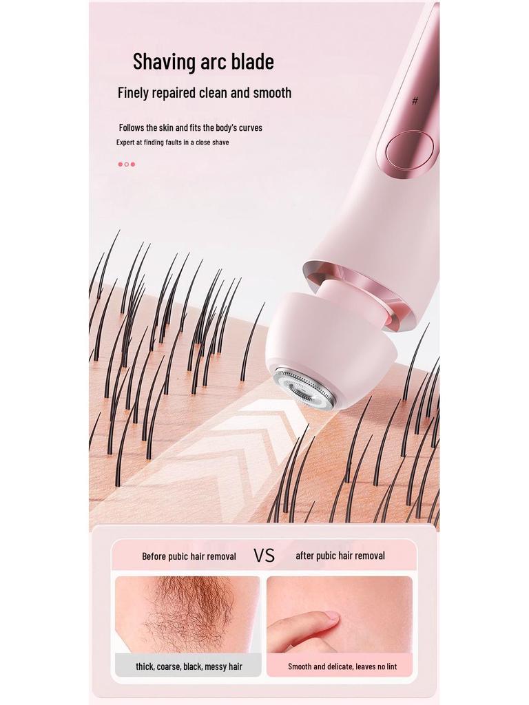 Dual-Head Women's Electric Shaver & Trimmer for Sensitive Areas