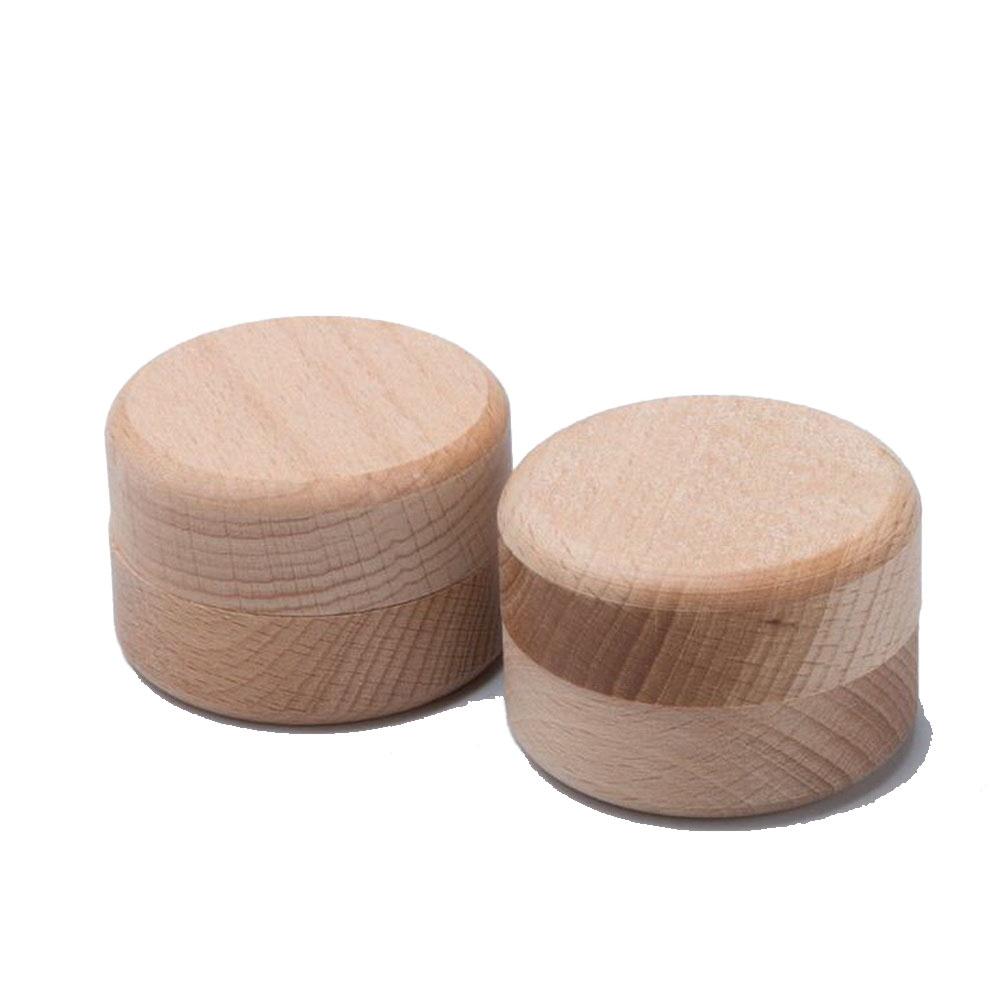 2PCS Small Round Wooden Storage Boxes Ring Box Vintage decorative Natural Craft Jewelry box Case Wedding Accessories