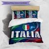 Italy Football Printed Bedding 3 Piece Set Cozy Breathable Bed Cover Set as Housewarming Holiday Gift